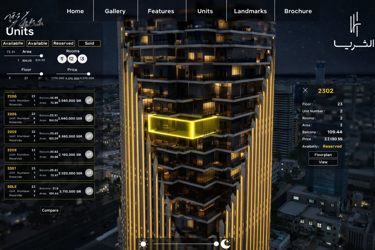 Interactive maquette presentation